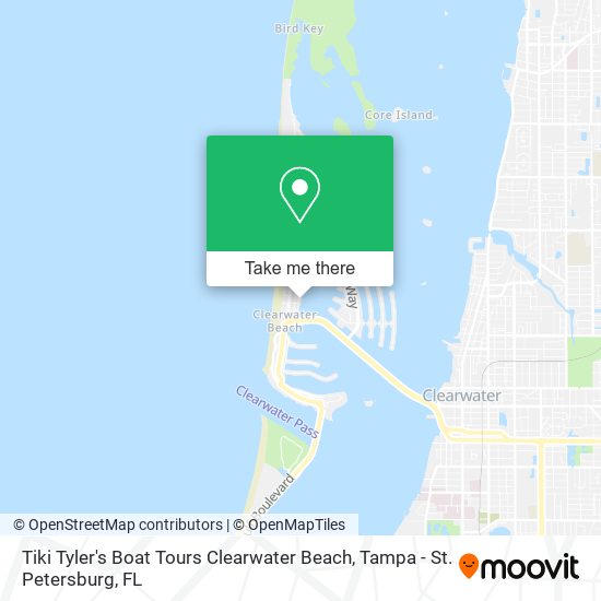 Tiki Tyler's Boat Tours Clearwater Beach map