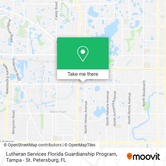 Mapa de Lutheran Services Florida Guardianship Program