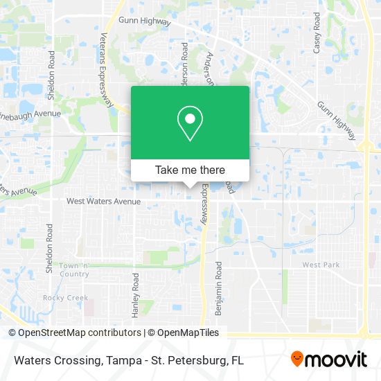 Waters Crossing map