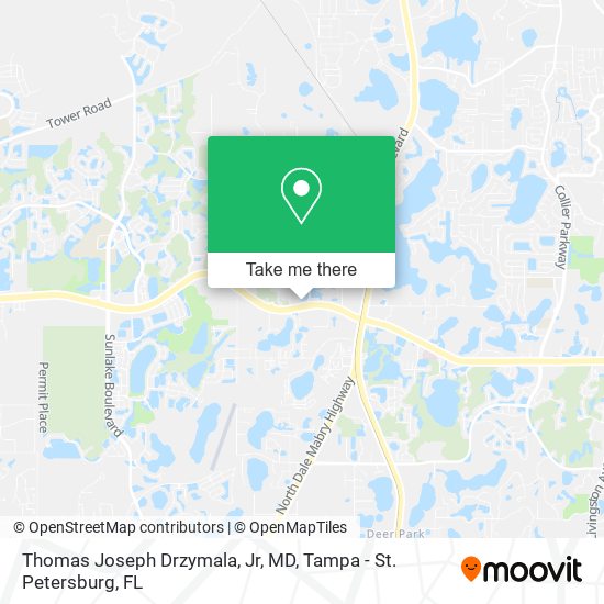 Thomas Joseph Drzymala, Jr, MD map