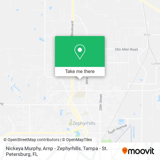 Mapa de Nickeya Murphy, Arnp - Zephyrhills