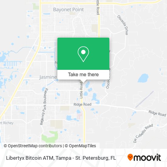Mapa de Libertyx Bitcoin ATM