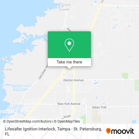 Lifesafer Ignition Interlock map