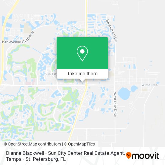 Dianne Blackwell - Sun City Center Real Estate Agent map