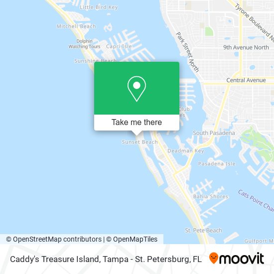 Caddy's Treasure Island map