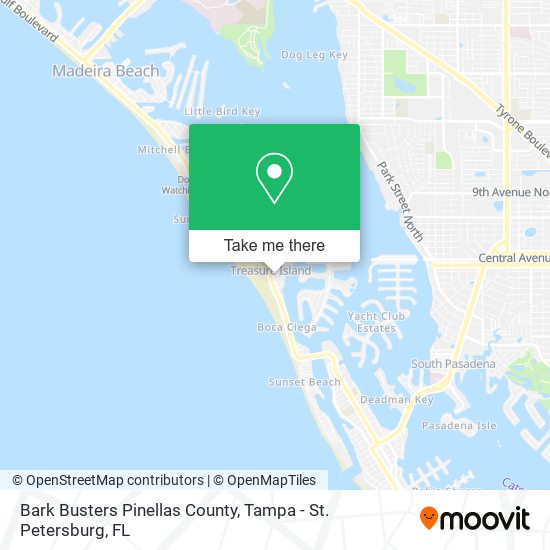 Bark Busters Pinellas County map