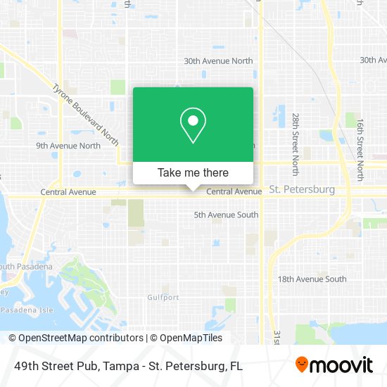 49th Street Pub map