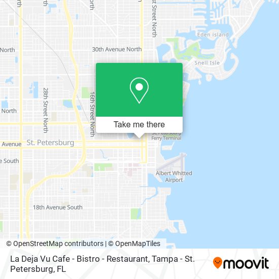 Mapa de La Deja Vu Cafe - Bistro - Restaurant
