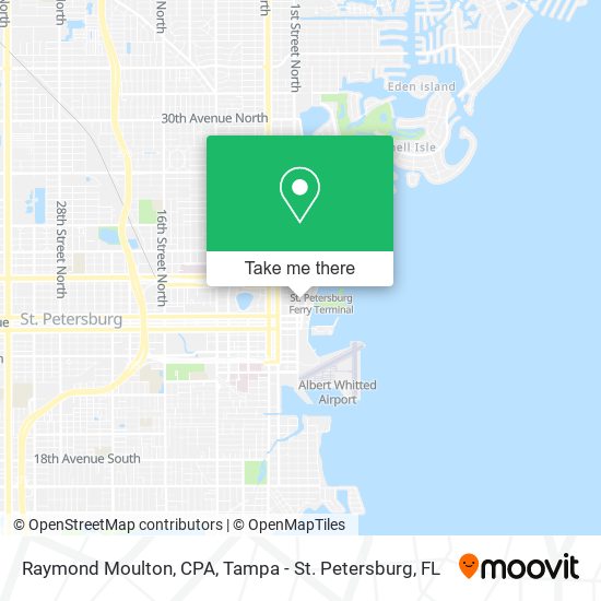 Raymond Moulton, CPA map
