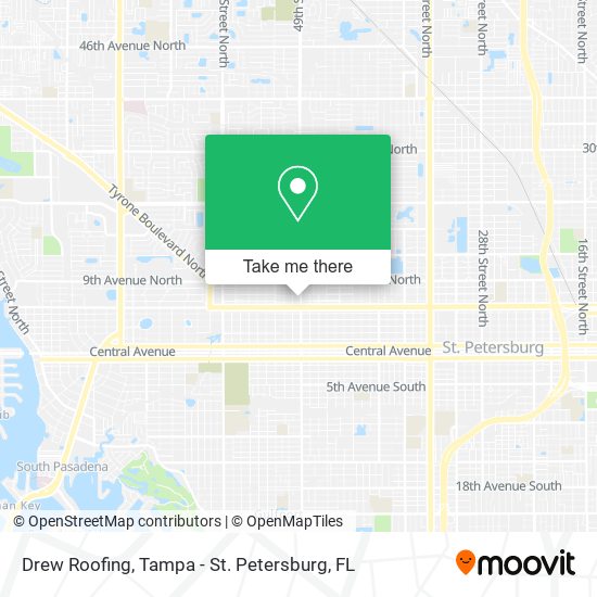 Drew Roofing map