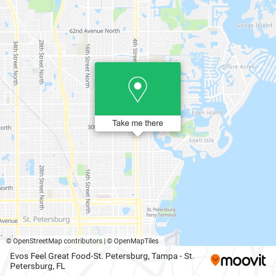 Evos Feel Great Food-St. Petersburg map