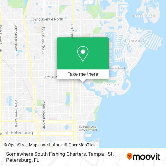 Somewhere South Fishing Charters map