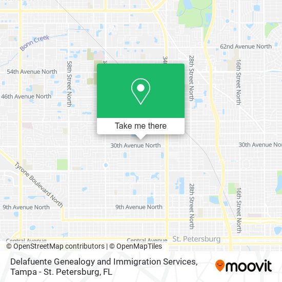 Delafuente Genealogy and Immigration Services map