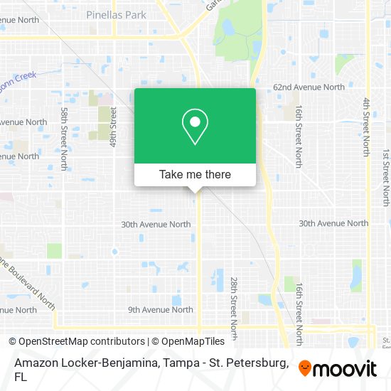 Amazon Locker-Benjamina map