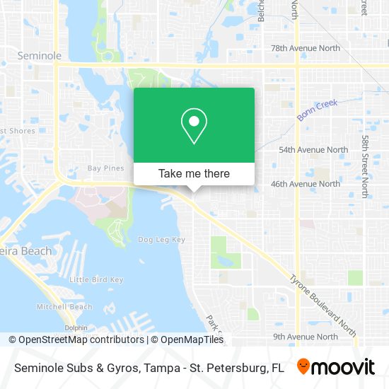 Mapa de Seminole Subs & Gyros