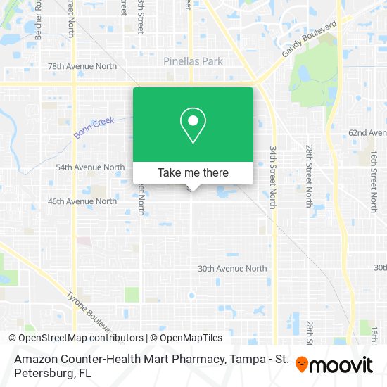 Amazon Counter-Health Mart Pharmacy map