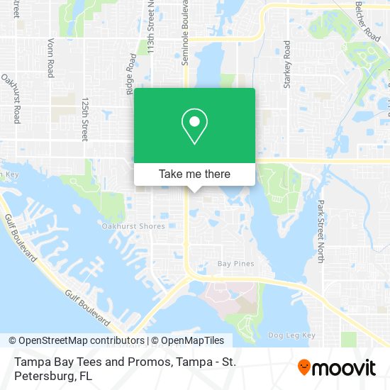 Mapa de Tampa Bay Tees and Promos