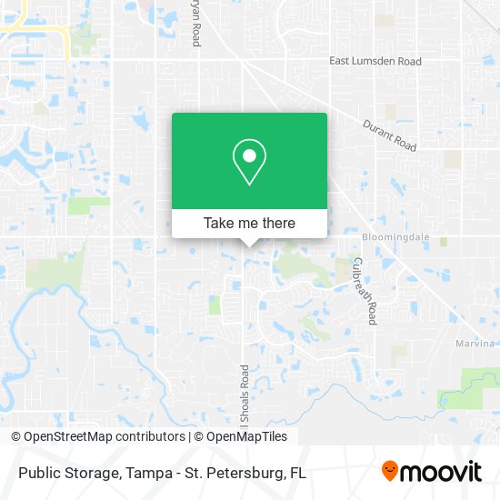 Mapa de Public Storage