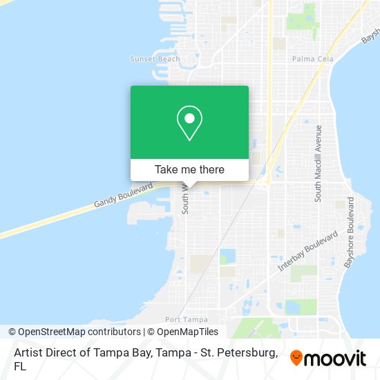 Artist Direct of Tampa Bay map