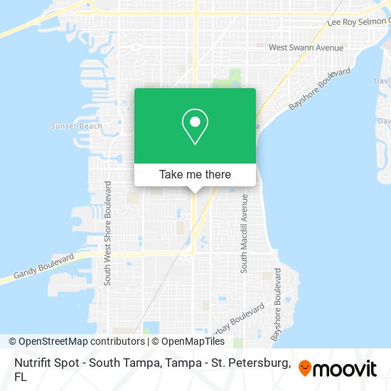 Mapa de Nutrifit Spot - South Tampa