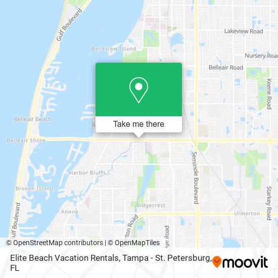 Elite Beach Vacation Rentals map