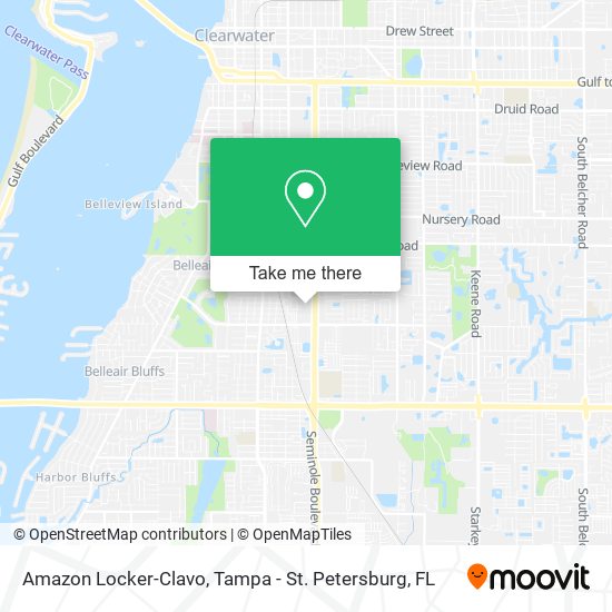 Mapa de Amazon Locker-Clavo