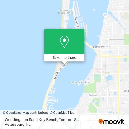 Weddings on Sand Key Beach map