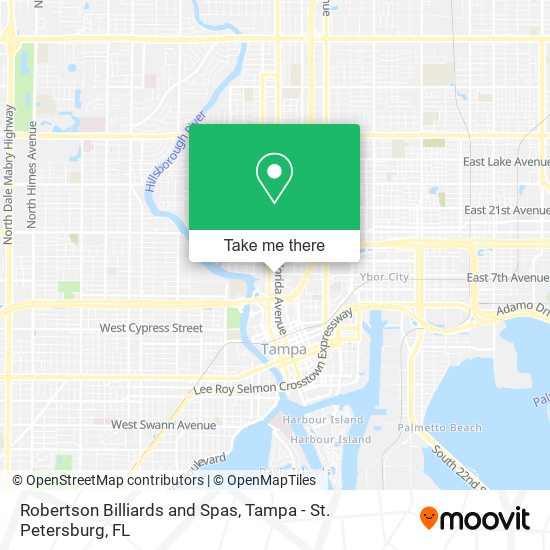 Robertson Billiards and Spas map