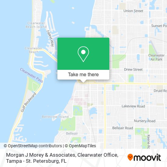 Morgan J Morey & Associates, Clearwater Office map