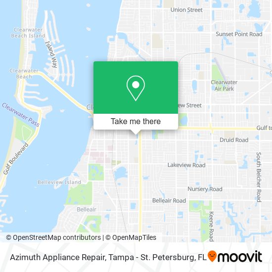 Azimuth Appliance Repair map