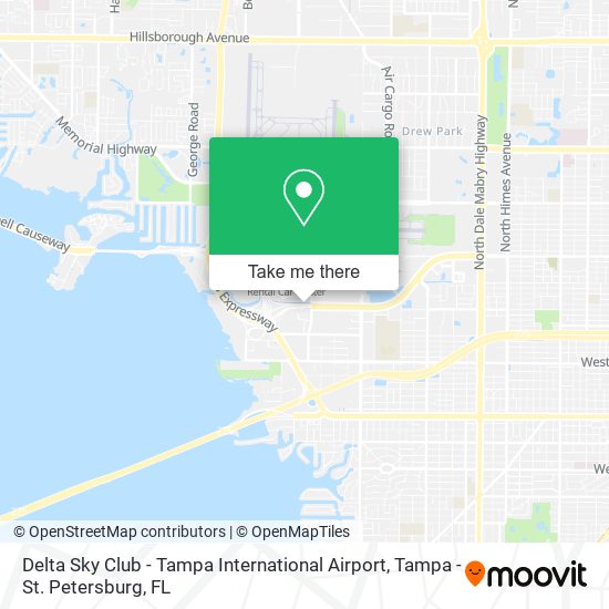 Mapa de Delta Sky Club - Tampa International Airport