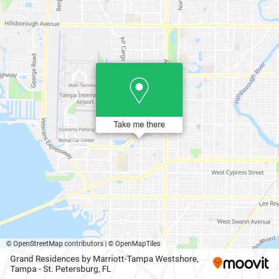 Grand Residences by Marriott-Tampa Westshore map