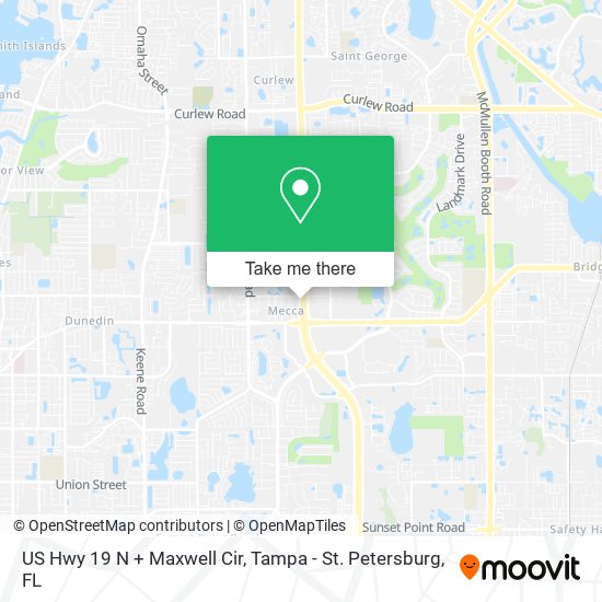 US Hwy 19 N + Maxwell Cir map