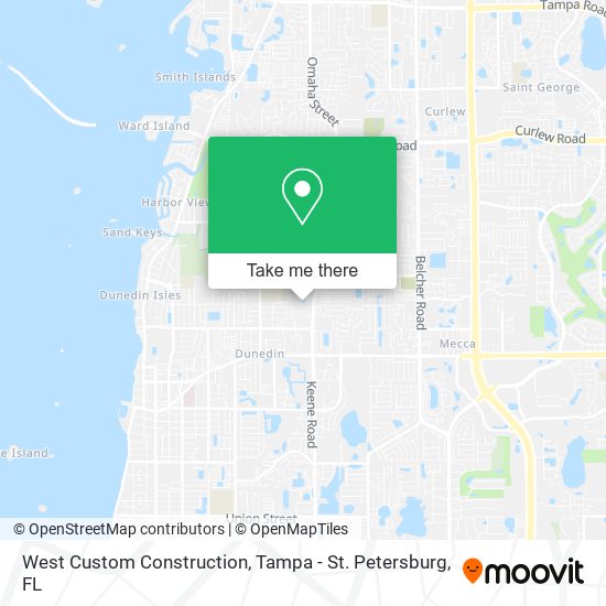 West Custom Construction map