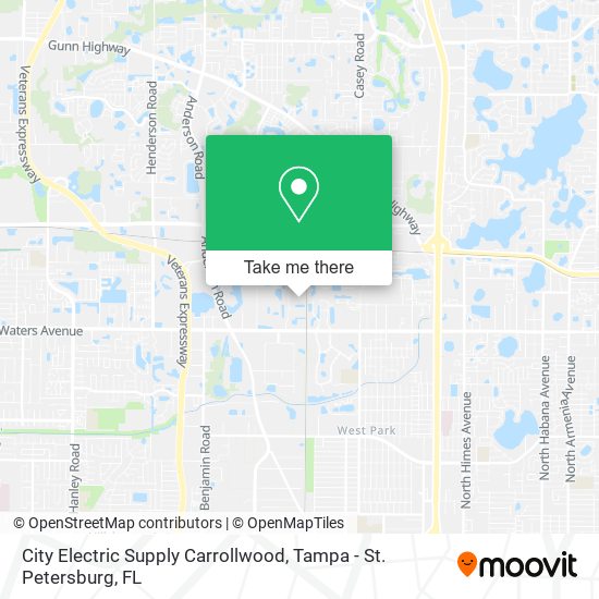 City Electric Supply Carrollwood map