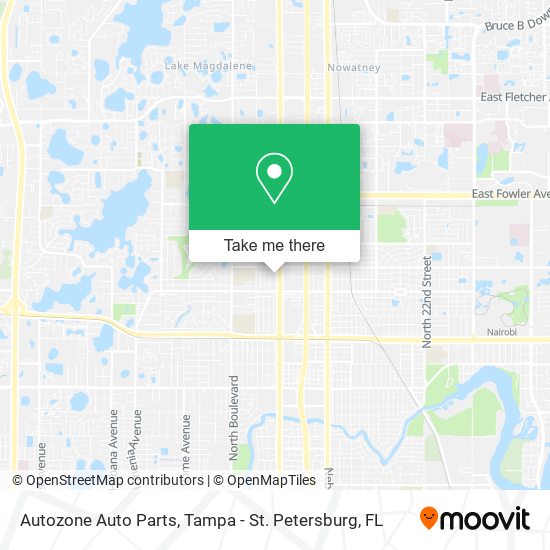 Mapa de Autozone Auto Parts