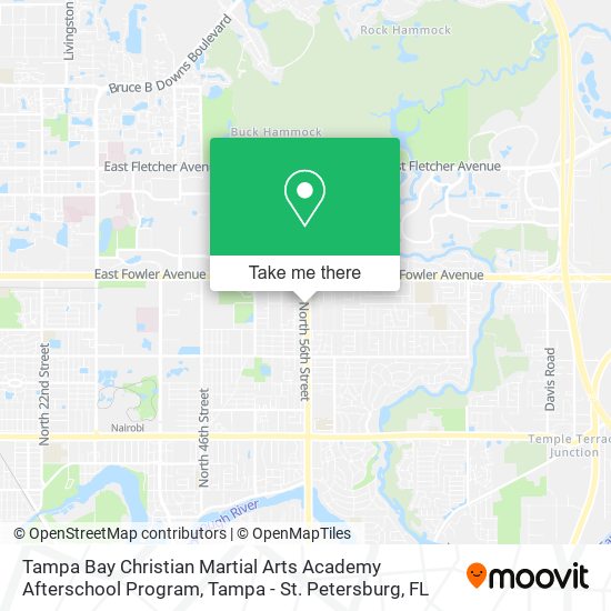 Tampa Bay Christian Martial Arts Academy Afterschool Program map
