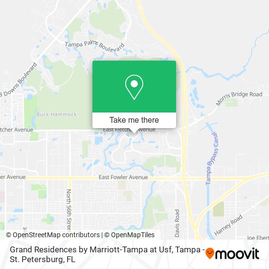 Mapa de Grand Residences by Marriott-Tampa at Usf