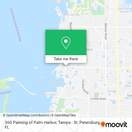 360 Painting of Palm Harbor map