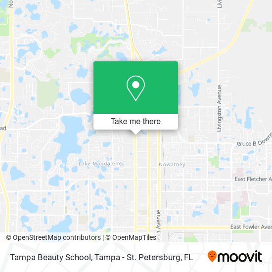 Tampa Beauty School map