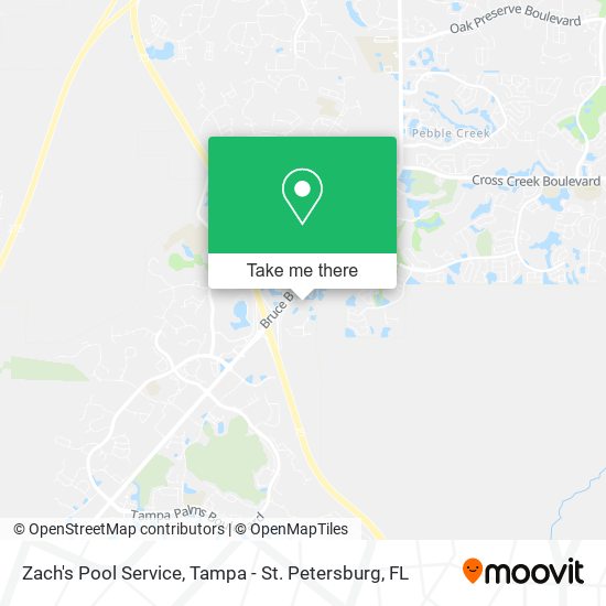 Zach's Pool Service map