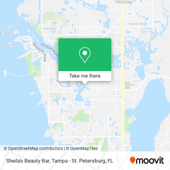 Sheila's Beauty Bar map