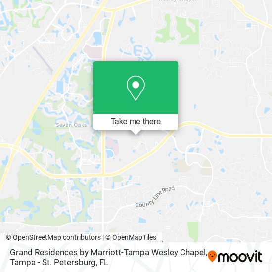 Mapa de Grand Residences by Marriott-Tampa Wesley Chapel