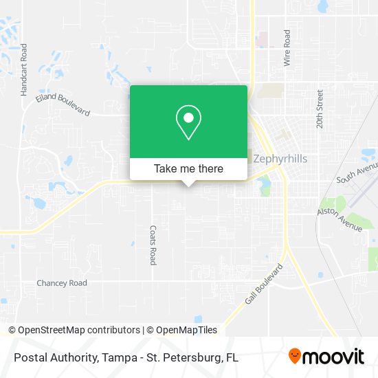 Postal Authority map