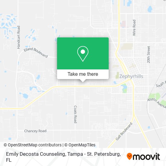 Mapa de Emily Decosta Counseling