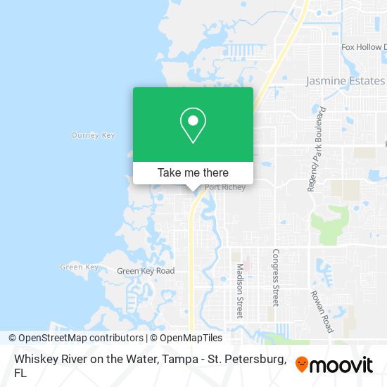 Mapa de Whiskey River on the Water