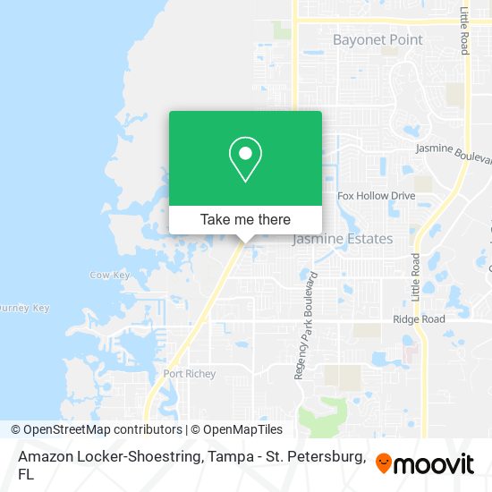 Mapa de Amazon Locker-Shoestring