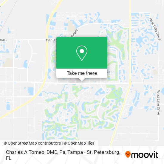 Charles A Tomeo, DMD, Pa map