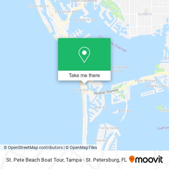 St. Pete Beach Boat Tour map