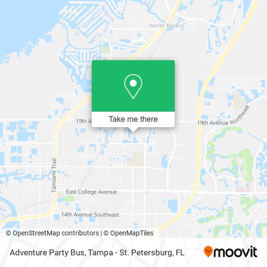 Mapa de Adventure Party Bus